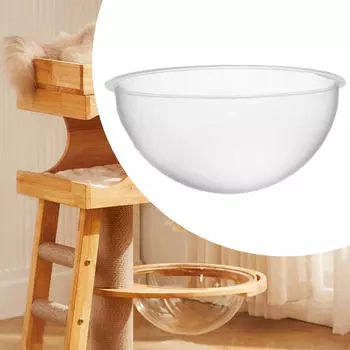 Космическая капсула для кошек, кровать для домашних животных, в помещении и на открытом воздухе, прозрачный купол, спальное гнездо