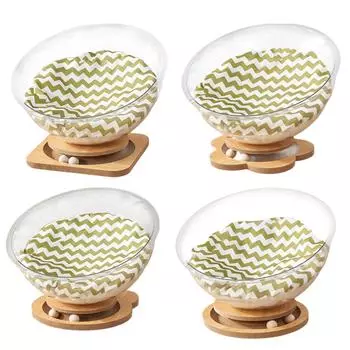 Космическая капсула для кошек, кровать для кошек, прозрачная, устойчивая, на все времена года, с подушкой, кошачье гнездо, аксессуары для домашних животных для котят, котят, кошек