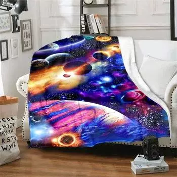 Космическая планета теплое мягкое модное одеяло плюшевый диван одеяло для пикника кровать 30*40in