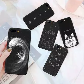 Космическая серия с рисунком, ультратонкий мягкий защитный чехол из ТПУ для iPhone Samsung Huawei Honor Xiaomi Redmi 10