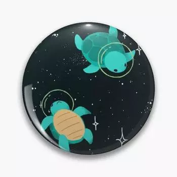 Космические черепахи, настраиваемая мягкая кнопка, булавка, забавный металлический декор, одежда, милый значок, булавка на лацкан, брошь, креативные ювелирные изделия для влюбленных, мода