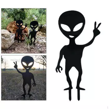 Космические инопланетяне, гномы, украшения, милый стоячий силуэт, двор, открытый декор, садовый орнамент, искусство A