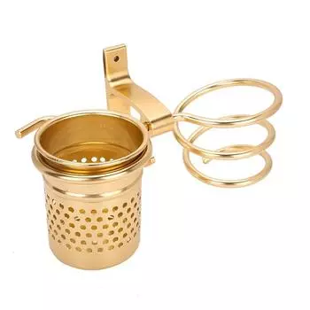 Космический алюминиевый держатель для фена, настенная стойка для хранения, полка, ведро серебряный