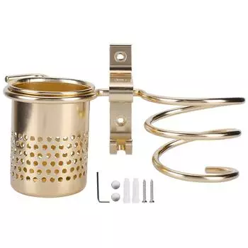 Космический алюминиевый настенный держатель для фена, спиральные инструменты для ухода за волосами, подвесная стойка-органайзер