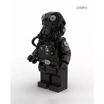 Космический баттл Tie истребитель пилот мега фигурка модель строительные блоки технология кирпичи творческая сборка игрушки детские подарки No figure no sticker