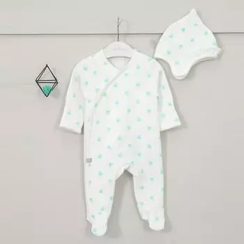 Космический костюм Dalfong Mint Tulip + шапка, размер 70, лучшая детская одежда в Корее
