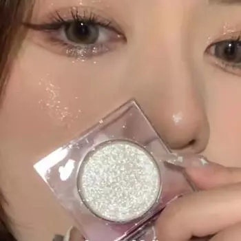 Космический ковбойский космический хайлайтер для глаз, блестящая монохромная палитра теней для век, мерцающая атласная палитра теней для макияжа, набор теней для век