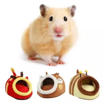 Космический мягкий плюшевый мультяшный пчела в форме белки кролика спальный домик товары для маленьких животных M красный