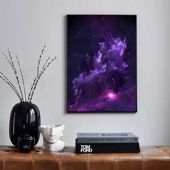 Космический постер со звездами и галактикой, настенные художественные фотографии, туманность, облака, звездное небо, холст, картина, солнечная система, планета Земля, домашний декор, принты 21cm30cm NoFrame