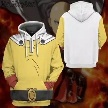 Косплей 3D Полный принт Saitama куртка для мужчин/женщин толстовка с капюшоном унисекс повседневная одежда для мальчиков/девочек уличная толстовка пуловер Sudadera Hombre