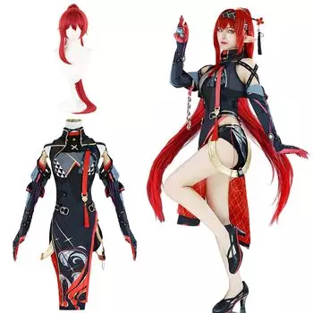 Косплей Джинлин с офицером полиции безопасности Нарушио Косплей Взрослое культурное мероприятие Сцена Косплей Джинлин с [Камидзу Рёхин] Парик, Костюм, Костюм,