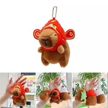 Косплей Капибара плюшевый брелок рюкзак кулон мультфильм автомобиль брелок сумочка украшения женские аксессуары подарок на день рождения 3