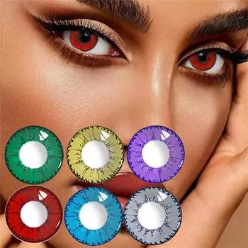 Косплей Контактные цвета для глаз, аксессуары для женского макияжа, лучший подарок 8 мл красный
