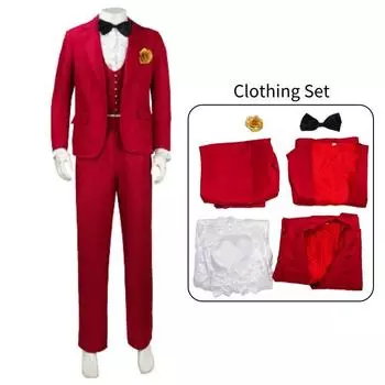 Косплей костюм Битлджуса Наряды Хэллоуин Карнавал Красный костюм Мужчины Ролевая игра M