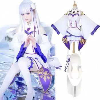 Косплей Костюм Рем Косплей Эмилия Косплей Костюм Нацуки Субару Косплей Рам Косплей Костюм Косплей Жизнь в Другом Косплей Аниме Косплей Событие