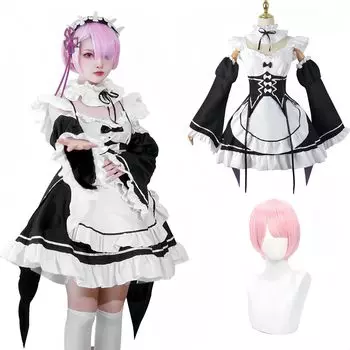Косплей Костюм Рем Косплей Эмилия Косплей Костюм Нацуки Субару Косплей Рам Косплей Костюм Косплей Жизнь в Другом Косплей Аниме Косплей Событие