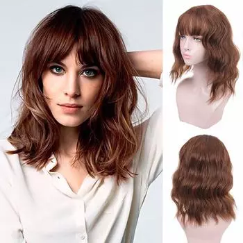 Косплей Лолита Волна Коричневый Милый Парик Карнавал Пром Синтетический Высокотемпературный Парик Косплей