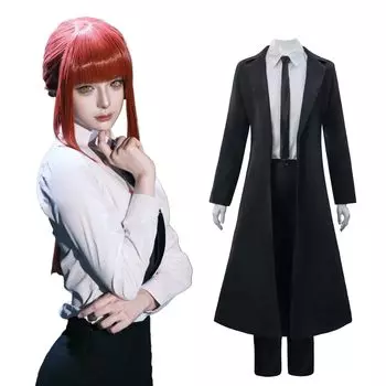 Косплей Макимы без парика Аниме Человек-бензопила Манга Человек-бензопила Костюм Макимы Набор Костюм на Хэллоуин Фотосессия Маскарадное мероприятие без [CR