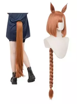 Косплей парик Ихнодиктус парик парик костюм костюм оранжевый парик аксессуары маскировка костюм Хэллоуин событие косплей стрельба уши (парик + + хвост)