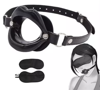 Косплей Реквизит SM Пленник Рот Открытый Взрослый Кляп Отверстие Губы Интенсивный Бондаж ПУ Ремень [SaiLin] Кляп, Игра, Кляп, Тип, Кляп, Слюнотечение, Кляп, Шар, Устройство,