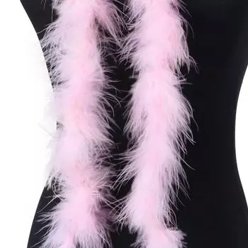 Косплей Рождественской елки Пушистое перьевое боа Лента Одежная ткань Аксессуары для одежды Перья розовый