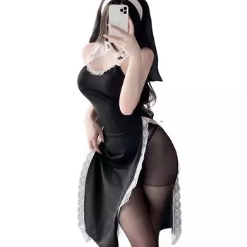 Косплей Сексуальный Непослушный Хэллоуин Сестра Монахиня Костюм Маскарадный Костюм Длинная Юбка Костюм Облегающая Униформа Мини-юбка Женский Взрослый [millarouge] (а436)