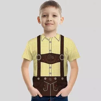 Косплей Смешная футболка для детей Детские футболки на день рождения Детская одежда для мальчиков и девочек Повседневные футболки с 3D-принтом 100