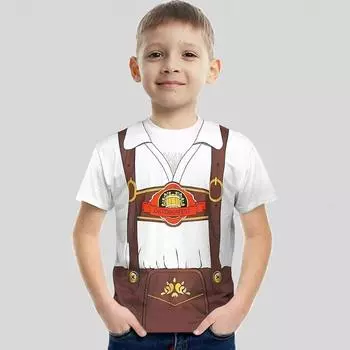 Косплей Смешная футболка для детей Детские футболки на день рождения Детская одежда для мальчиков и девочек Повседневные футболки с 3D-принтом 150