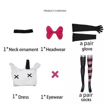 Косплей Вагги Костюм для отеля Платье для женщин Периферийный Хэллоуин Аниме L