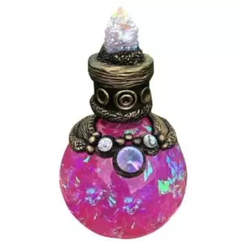 Косплей Ведьма Стеклянный шар Русалка Магическое зелье Стеклянная бутылка Лунное магическое зелье Офис ярко-розовый