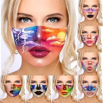 Косплей Женщины Мужчины Повседневная Антипылевая Маска Для Лица 3D Печати Забавная Маска Открытый Защитный Чехол Маски Для Лица style 4