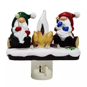 Костер мерцающий ночник штекер костер дизайн лампа забавный рождественский маленький электрический ночник для гостиной спальни