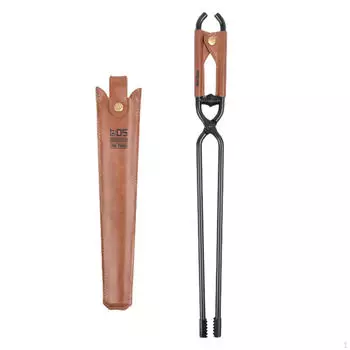 Костер Щипцы для дров Сверхпрочный 17-дюймовый переносной стальной камин для