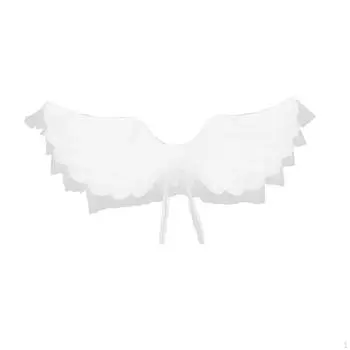 Костюм ангела-феи, украшение, наряд для женщин и мужчин, косплей для клуба, вечеринки, для детей White 1 Piece