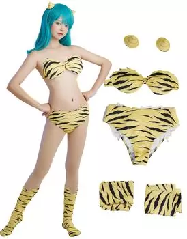 Костюм Аниме Демон Девушка Косплей Костюм Бикини Комплект с Украшением Для Волос [Miccostumes] Женский (S)