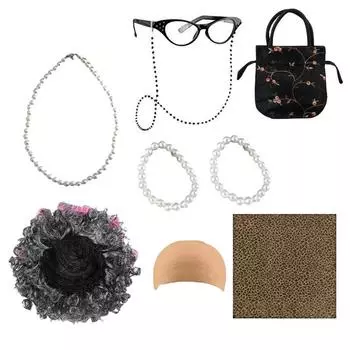 Костюм бабушки на 100-й день школы, костюм бабушки на 100-й день школы, 7/9 шт.