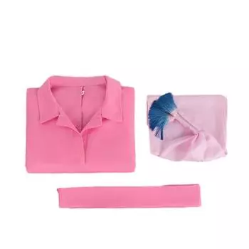 Костюм Барби Косплей Полиэстер Розовый Форма для Черлидинга Вечеринка Косплей Девушка Реквизит M