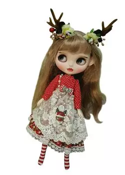 Костюм Блит Обицу 24 Azone General Doll Одежда с украшением в виде рогов Платье Licca-chan