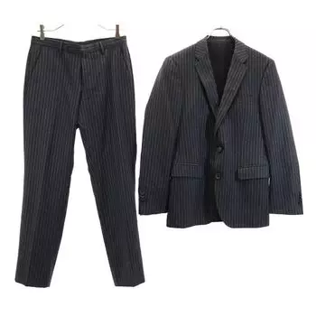 Костюм BOSS из шерсти в полоску Комплект 34R Серый Пиджаки и брюки Мужской Б/у