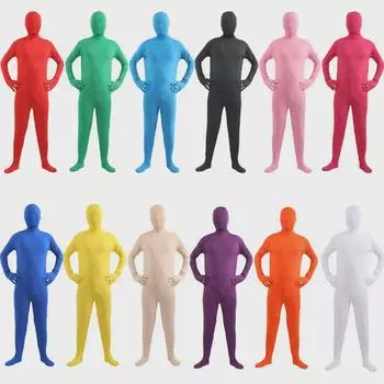 Костюм Человека-невидимки на Хэллоуин: Черный дышащий комбинезон для взрослых M зелёный