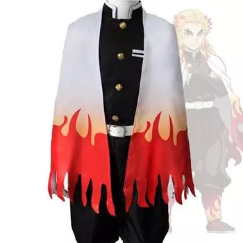 Костюм Demon Slayer с цифровым принтом, косплей, японское аниме, свободное кимоно, накидка для детей 130cm