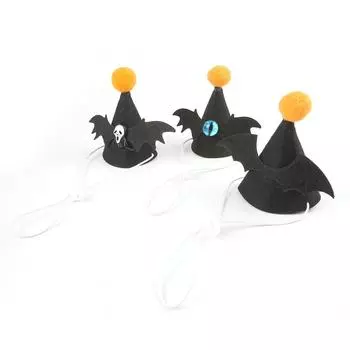 Костюм для Хэллоуина, привидение, летучая мышь, шляпа для питомца на вечеринку в честь Хэллоуина, креативные крылья летучей мыши, шляпа для кошек, головной убор для питомца в виде глаза дьявола, шляпы для косплея As pic
