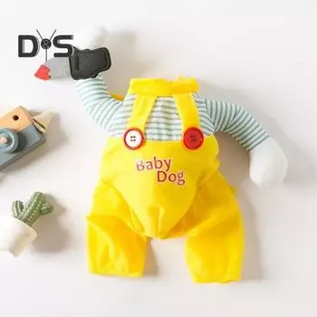 Костюм для Хэллоуина с изображением кошки, забавный наряд с регулируемыми ремнями, плюшевая одежда с креплением для ножа, костюм для косплея для домашних животных S жёлтый