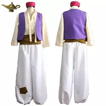 Костюм для косплея Алладина с волшебной лампой для Хэллоуина, взрослый SML XL c061 [monoii]
