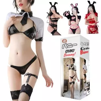 Костюм для косплея эмалевый Кролик наоборот Косплей Девушка-кролик Сексуальный Экстремальный Тип извращенца [aamono] (Красный)