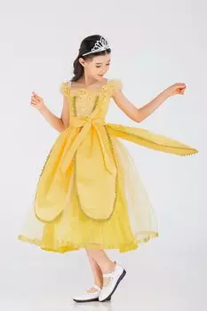 Костюм для косплея Belle, платье Золушки для детей [СДЕЛАЙТЕ ВЕСЕЛУЮ] (140/XXL)