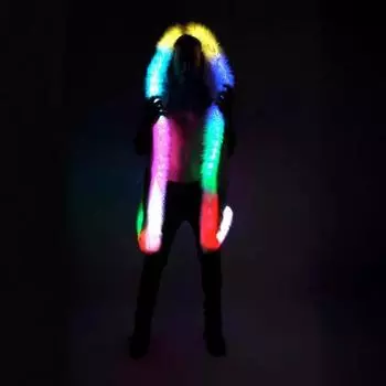 Костюм для косплея Одежда для выступлений Электрические праздничные костюмы Светодиодные рождественские повседневные пальто Мужское пальто высокого качества S