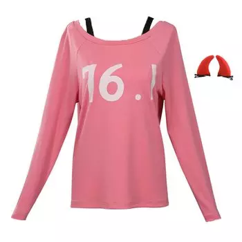 Костюм для косплея Power, повседневная одежда, полный комплект с аксессуарами для волос, костюм для трансформации, камуфляж, аниме-косплей [MollySky] 76.1 для женщин розовый