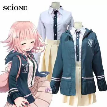 Костюм для косплея Scione Chiaki Nanami Danganronpa 2, школьная форма, комплект японских аниме-костюмов для косплея S