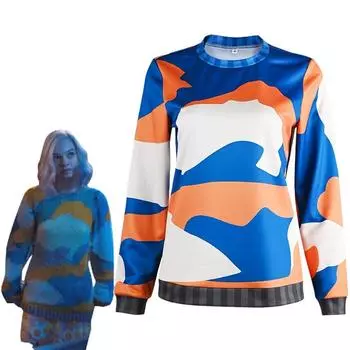 Костюм для косплея Синклера Аддамса Энид Полосатая рубашка Наряды Хэллоуин XS